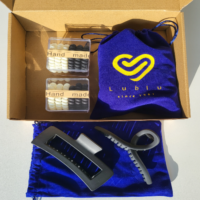 Lublu 집게핀 2종 전화선 머리끈 세트