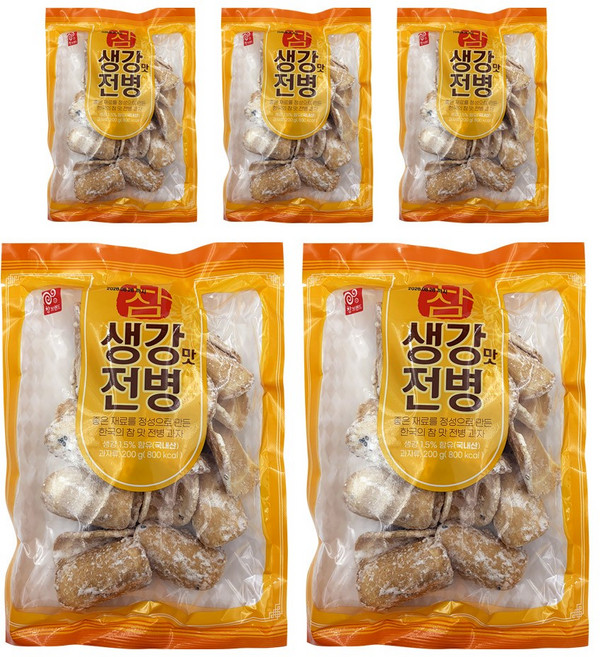 랑이랑 랑이랑 참생강맛전병 생강맛 옛날전병 전병, 5개, 200g