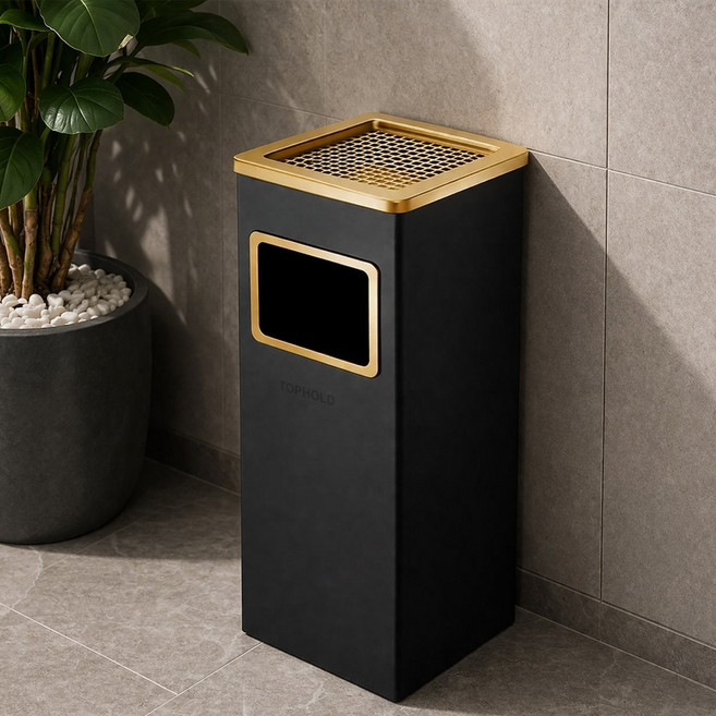 탑홀드 재떨이 업소용 스탠드 야외, 1개, 골드