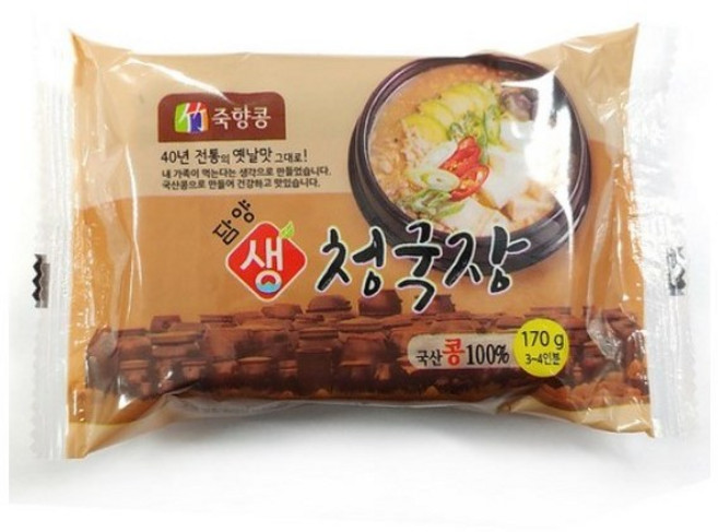 [죽향콩] 씹히는 맛이 구수한 담양 생 청국장 170g, 6개