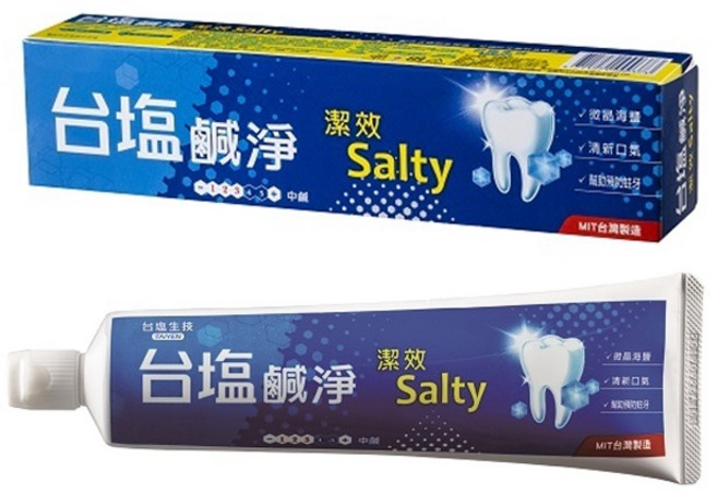 台塩 鹹淨潔效牙膏150g，1條, 3個, 鹹淨潔效牙膏150g*3條, 150g