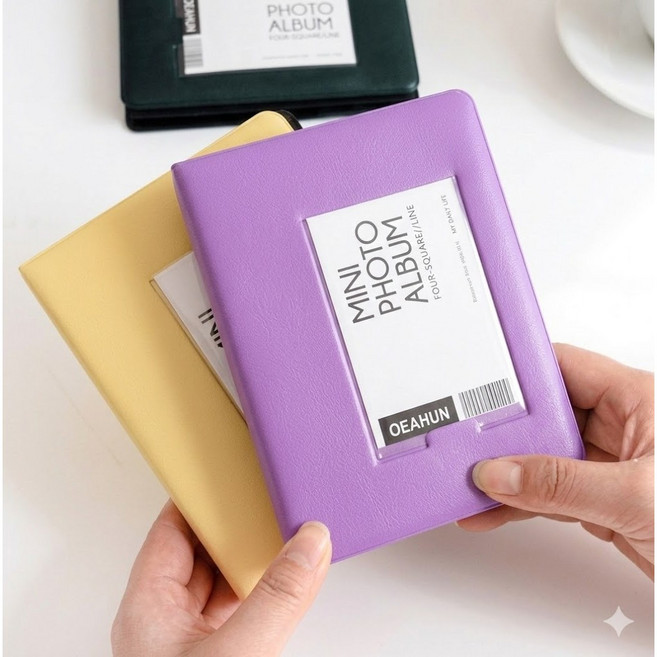 미니 사진앨범 즉석카메라 사이즈 돌사진 연인 기념사진 성장앨범, 3인치-퍼플