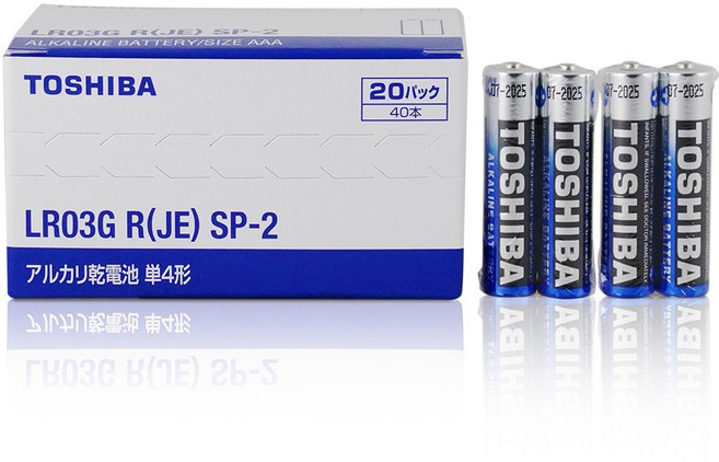 TOSHIBA LR03G R(JE) SP-2 AAA 鹼性電池, 1套, 40本