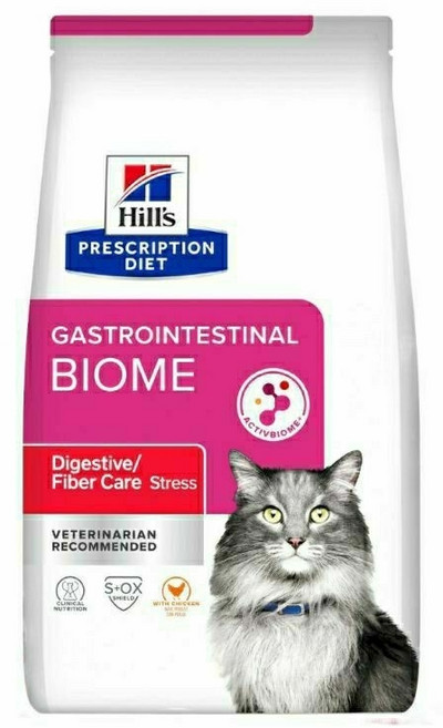 Hills 希爾思處方 貓用 GI Biome Stress 健康腸菌叢 紓解緊迫 貓飼料, 1個, 4磅×1包(超取限2包), 1.81kg, 腸道健康/乳酸菌