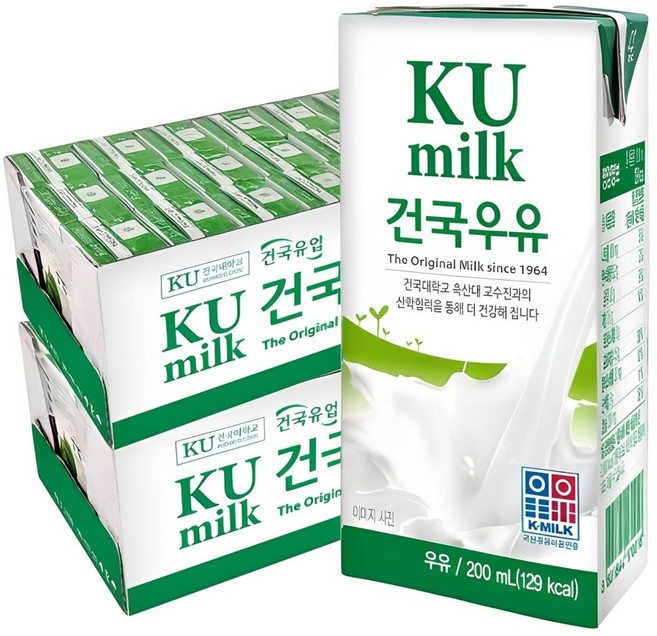 멸균우유 추천 TOP10 — [건국우유] 멸균우유 200ml 48입, 48개