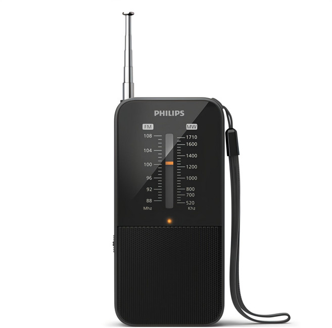 필립스 휴대용 라디오, TAR1509, 블랙
