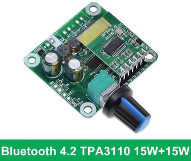 블루투스 4.2 TPA3110 15W / 30W X 2 듀얼 채널 디지털 스테레오 오디오 전력 증폭기 보드 모듈 자동차 USB 휴대용 Speake 전자 부품 액세서리 소스, Bluetooth 4.2 15WX2