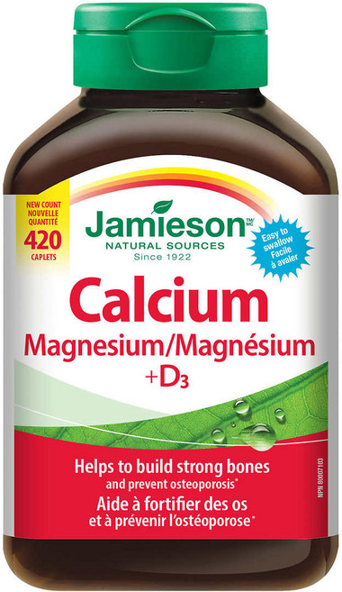 (캐나다직구) 자미에슨 칼슘 마그네슘 + 비타민 D3 420정 Jamieson Calcium Magnesium W/ Vitamin, 1개