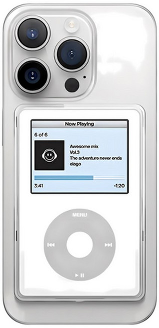 elago MagSafe磁吸iPod造型卡套 2張卡收納, 素色, 1個
