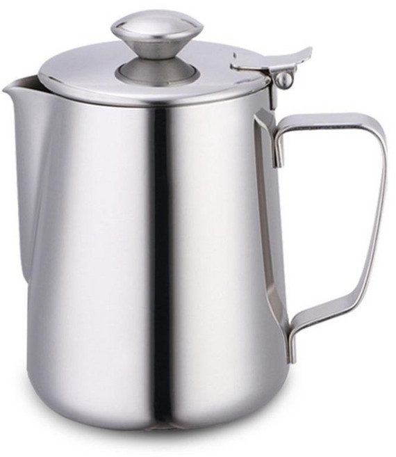 스팀피쳐 스텐 뚜껑 304 저그 바리스타 포트 컵 아트 우유 스테인리스 라떼 주전자 01.350cc 우유병(뚜껑 포함), 04.1500cc 우유병(뚜껑 포함), 1개