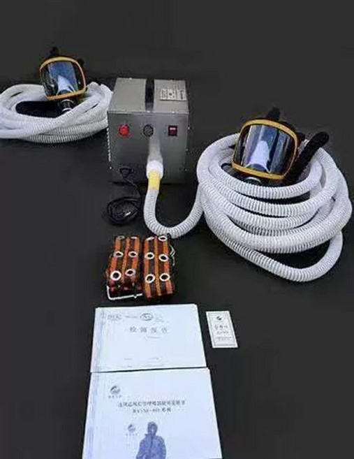방독면 송기마스크 밀폐공간 송풍 호홉기 송기식 페인트 현장 공기 튜브 방독 공급 분진 송기 용접 방연 밀폐