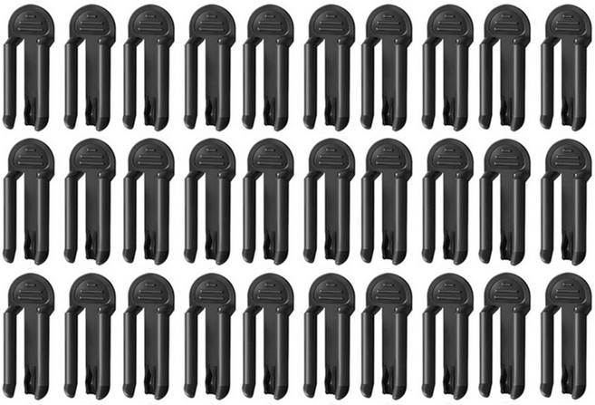 월간리빙 쓰레기봉투 고정클립, 30개, 블랙