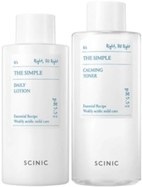 싸이닉 더 심플 토너 300ml + 로션 260ml 2종 세트 촉촉한 대용량, 1개 - 쿠팡