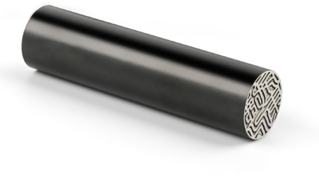 티타늄 무광 블랙 장환봉 법인 개인 인감도장, 인상체(한자 전용)