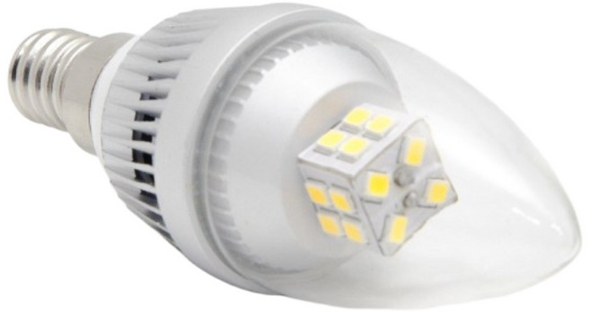 凱得米 LED 綠能燭燈系列 7w E14 尖清燭燈 - 節能省電、安全環保, 黃色的, 1個