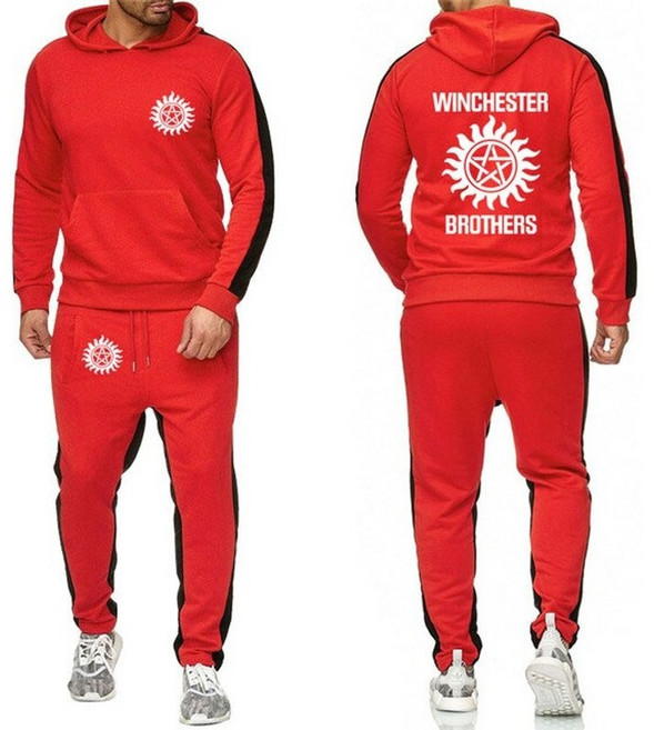 남성 트레이닝복 winchester bros 프린트 패션 캐주얼 면 + 운동복