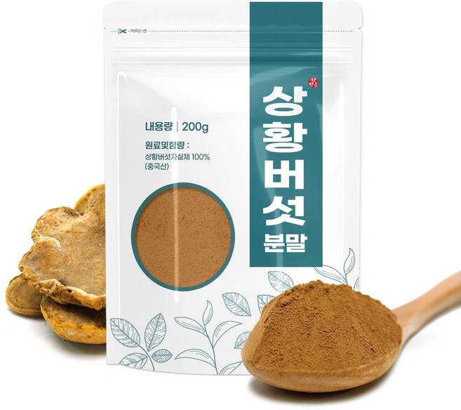 자연초 자연산 상황버섯분말 가루 200g, 2개