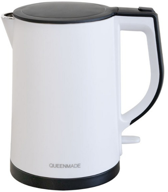 원터치 무선 전기포트 커피포트 전기주전자 1.5L 내부스텐 분유 티포트 탕비실 여행용 휴대용, 화이트