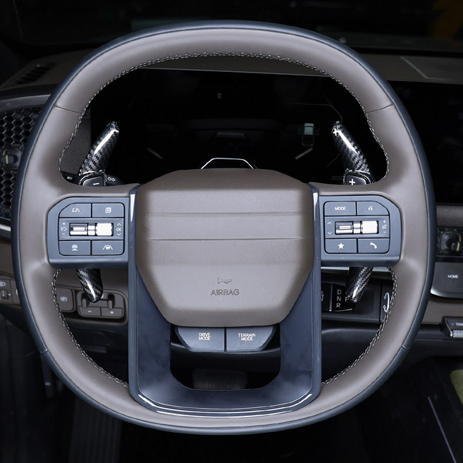 카스타 호환 타스만 튜닝 리얼카본 패들쉬프트 연장킷 레드 몰딩 튜닝 용품, 블랙 2P