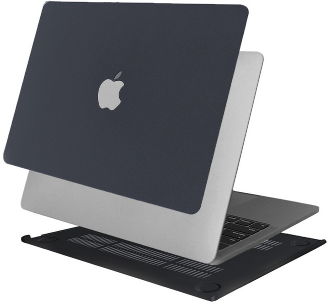 헤이맨 맥북 에어 15 인치 M4 소프트 매트 케이스 파우치, 네이비, 1개