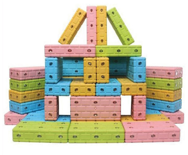 꼬마천사 소프트 회전 자석 벽돌 블럭 48P + 장바구니 증정, 1개