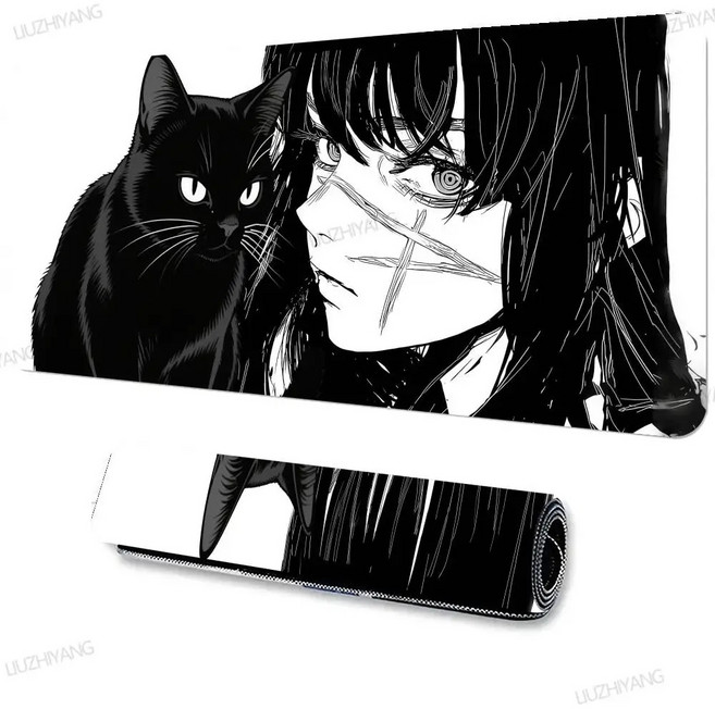 논슬립 초대형 사무용 게임용 가정용 마우스패드 400X900X3MM, 1개, 여자아이 1