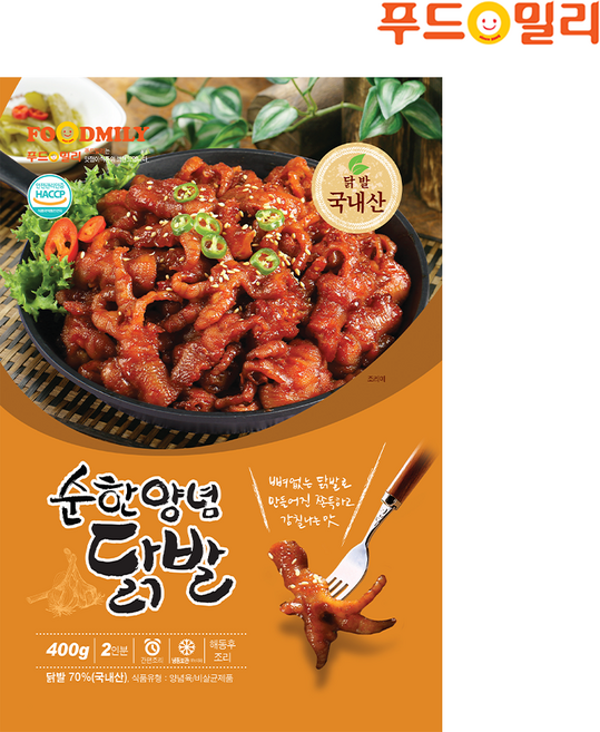 푸드밀리 순한양념닭발400g, 1개, 400g