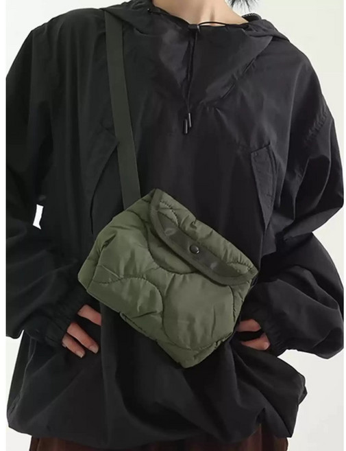 나일론 퀼팅 크로스백 여행용 슬링백 토트백