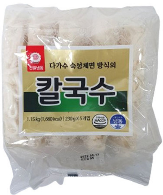 (무)(냉동)천일칼국수 230g(5입)X8개, 8개, 1.15kg