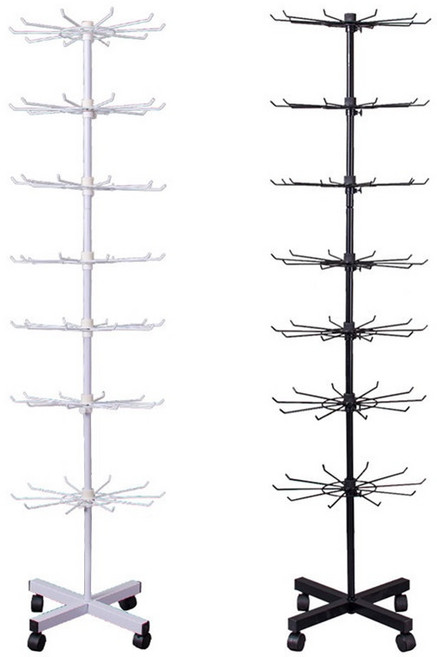 잡화행거 회전 철재 악세사리 모자 소품 양말 진열대, 화이트7단, 1개