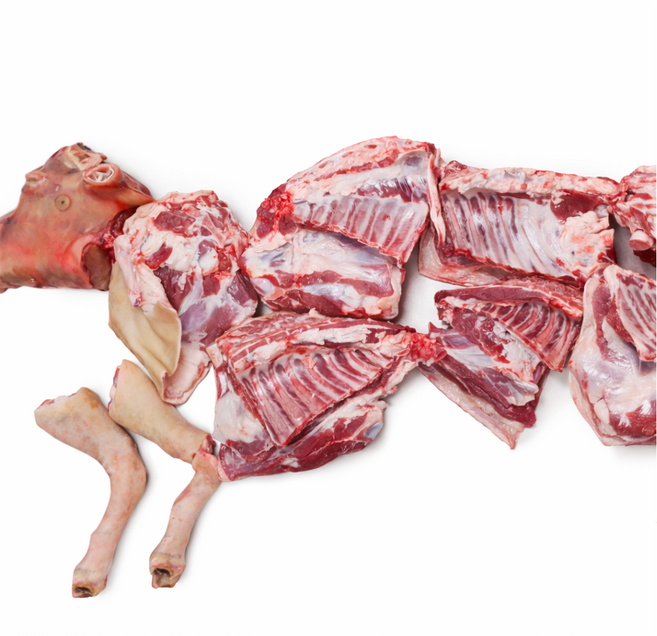 국내산 흑염소고기 염소고기 앞다리 지육(뼈+살+껍데기) 전남흑염소산업, 1개, 1kg