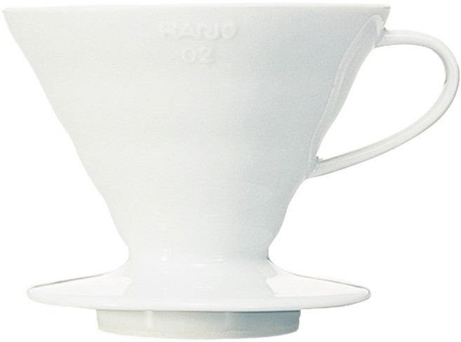 HARIO V60白色02磁石濾杯 1-4杯 VDCR-02-W 手沖咖啡濾杯 錐形濾杯 咖啡過濾器 滴漏式咖啡器具, 濾杯, 1個, 480ml