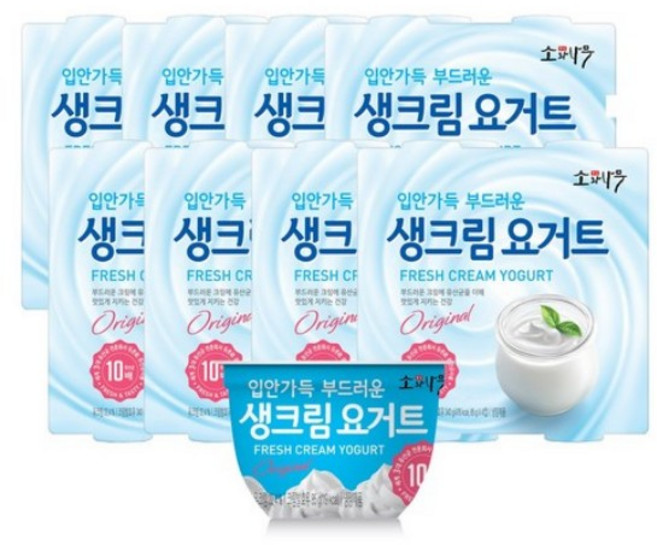 동원 소와나무 생크림 요거트 85g (4입)x8개, 340g, 8개