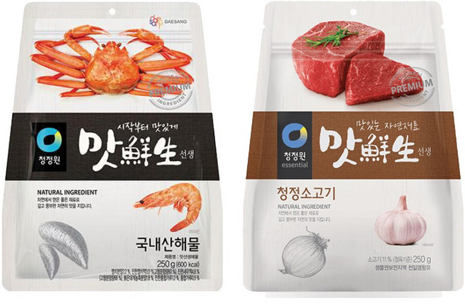 청정원 맛선생해물2개+청청소고기2개, 1개, 1g