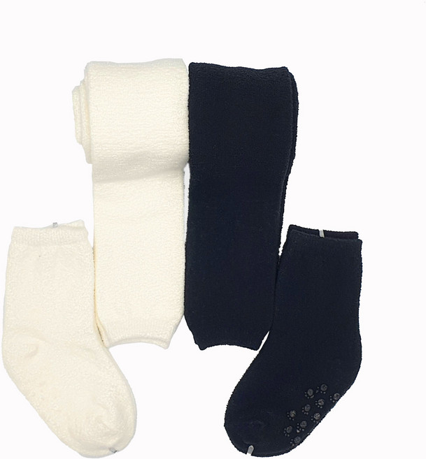 여아 겨울 분리형 수면 타이즈 아기 분리 스타킹 초등 유발 무발 흰색