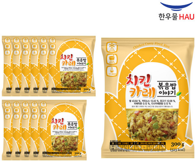 [자연맘스토리] 한우물 치킨카레 볶음밥 300g x 12개