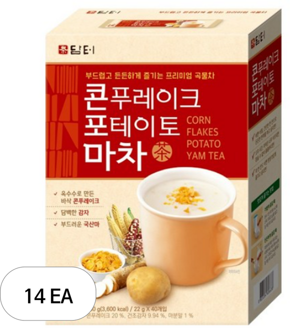 담터 콘푸레이크 포테이토 마차, 22g, 40개입, 14개