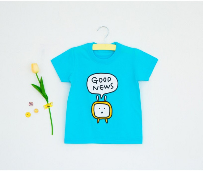 굿뉴스 스카이블루 반팔티 - 교회수련회 여름성경학교 선교티 성당단체티 어린이집반팔티