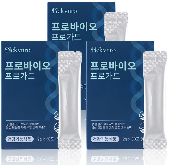 전립선 유산균 전립선에좋은유산균 남성용 유산균 남성용 건강 보충제남자 전립선유산균 30포 60g, 3개, 30회분