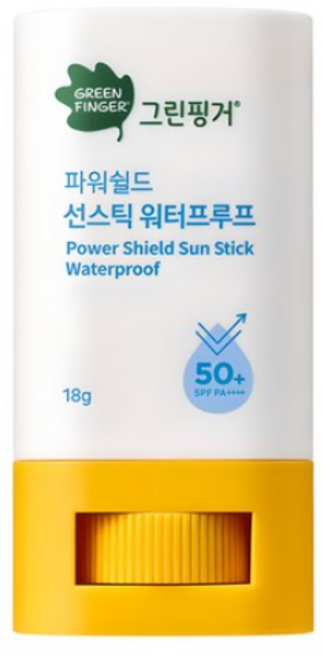 그린핑거 파워쉴드 선스틱 워터프루프 SPF50+ PA++++, 18g, 1개