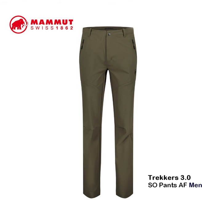 MAMMUT 長毛象 TREKKERS 3.0 AF 綠鬣蜥色 男款彈性防風長褲 戶外休閒長褲