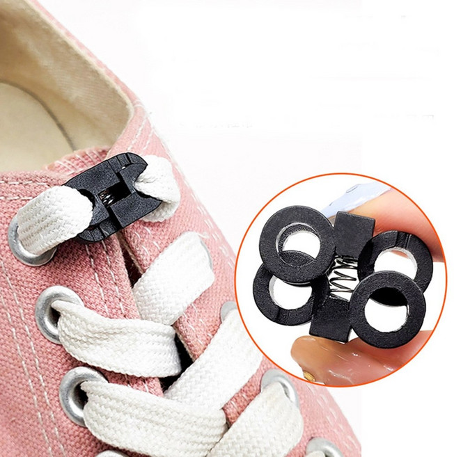 미즈코스 2p 무매듭 신발고리 3초 장착 끈풀림방지 운동화끈 연결 클립