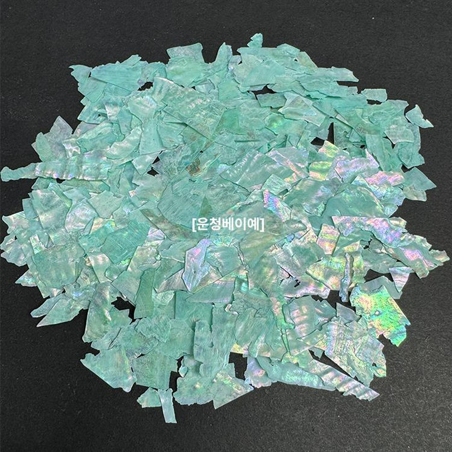 자개 공예 재료 팬던트 만들기 스마트톡 키링 가루 조각, 셀라돈블루10g