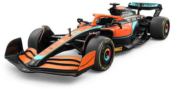 마이카 다이캐스트 합금 1:24 맥라렌 MCL36 F1 레이싱 포뮬러 자동차 모형 전시 피규어, 1개, 오렌지