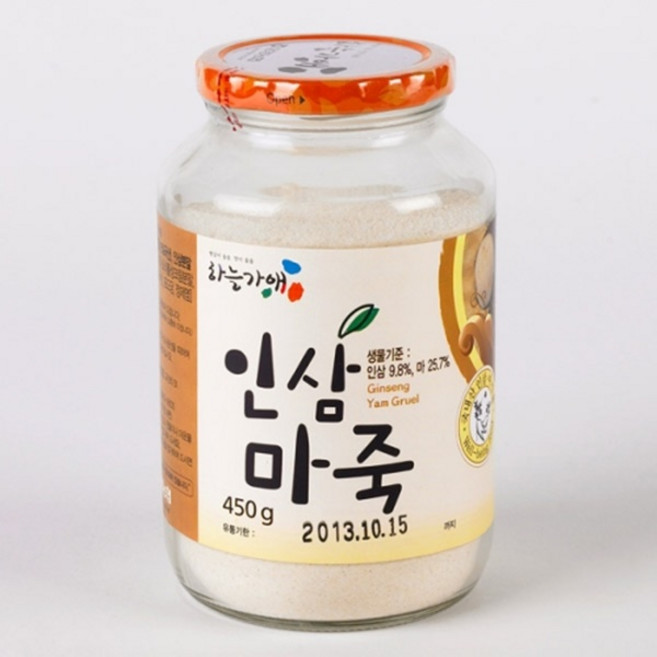 [하늘가애] 안전한 먹거리 전문 함양농협 인삼마죽 450g, 1개