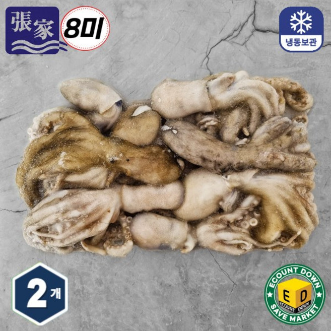 냉동 활낙지 대용량 낙지 특A급 850g (8미), 2개, (850g) 8미