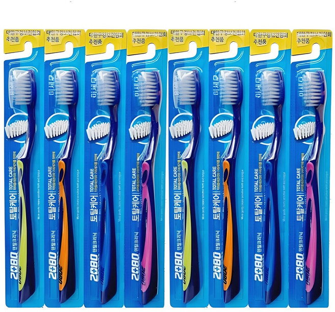 2080 덴탈크리닉 토탈케어 부드러운 미세모 칫솔, 24개입, 1개