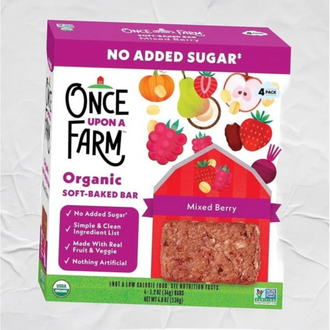원스 어폰 어 팜 유기농 혼합 베리 소프트 베이크 바 4개입, 1개 - 쿠팡