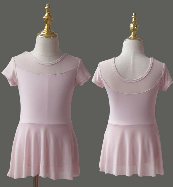 超值 兒童舞蹈服女孩夏季練功服短袖形體裙連體跳舞衣芭蕾舞中國舞服裝 副廠商品