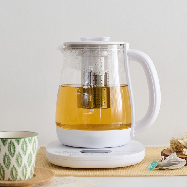 내열유리 차 끓이는 전기 티포트 유리 보온포트 약탕기